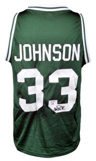 Signed Magic Johnson Custom Jersey   Michigan State Spartans   PSA/DNA