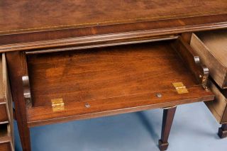 Antique Style Mahogany Chippendale Writing Desk Table