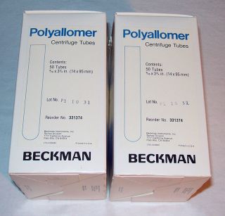 Boxes Beckman Polyallomer Centrifuge Tubes, 9/16X3 3/4 or 14X95 mm