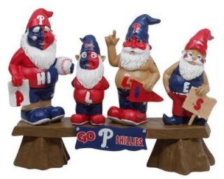 Philadelphia Phillies MLB Baseball Gnome Bench Garden Gnome Statue