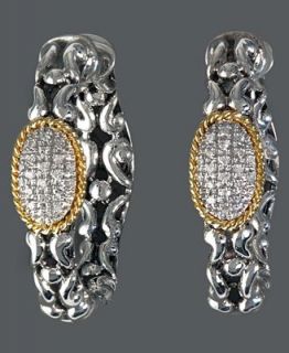 Balissima by Effy Collection Diamond Earrings, Sterling Silver and 18k
