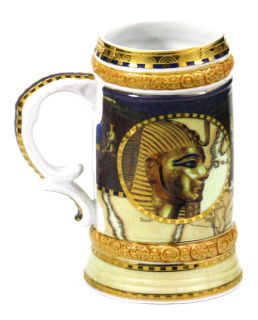 Fathi Mahmoud Egyptian Limoges Porcelain Beer Mug Nina of Egypt