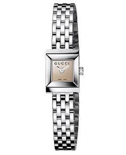 Gucci Watch, Womens Swiss G Frame Stainless Steel Bracelet 18x14mm