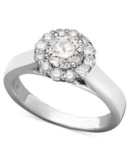 X3 Diamond Ring, 18k White Gold Certified Diamond Engagement Ring (1