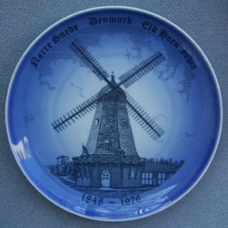 Bing Grondahl Danish Windmill Elk Horn 1976 Plate