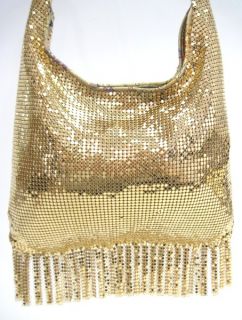 Malini Sulaika Metallic Mesh Fringe Shoulder Handbag