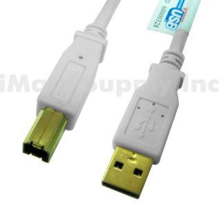 6FT USB Cable A Male to B Male Gold Plated Copper with Aluminum