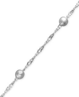 Giani Bernini Sterling Silver Bracelet, 7 Singapore Beaded Chain