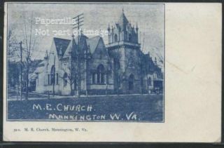 WV Mannington Lithograph 1909 M E Church by Tnyn Co West Virginia