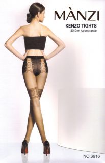 Manzi Corset Style Knickers Quality Sheer Tights 30D H1