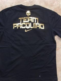 Manny Pacquiao Filipino Pacman Nike T Shirt Black Sz L