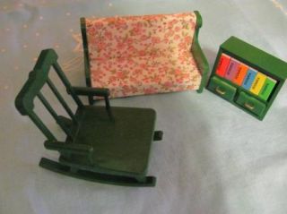 Miniature Furniture Lot Epoch Maple Valley Calico Critters Chair Sofa