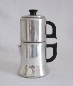 REGAL 6 CUP ALUMINUM TOP POUR MANUAL DRIP COFFEE MAKER WITH PRESS UNIT