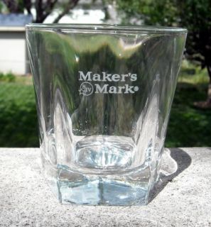 Makers Mark Bourbon Whisky Rocks Glass 10 oz Heavy