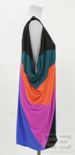 Mara Hoffman Multicolor Jersey Silk Draped Dress Size Large