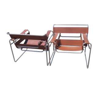 Stendig Wassily Marcel Breuer Leather Chairs