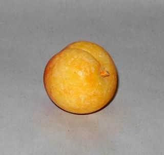 Italian Hand Carved Stone Marble Alabaster Peach Fruit Miniature