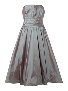 JS Collections Strapless full skirt Stone   