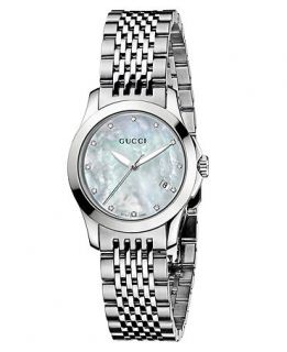 Gucci Watch, Womens Swiss Stainless Steel Bracelet 27mm YA126504