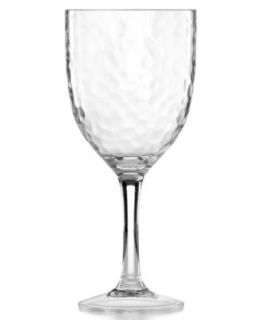 Martha Stewart Collection Drinkware, Set of 4 Acrylic Clear Hammered
