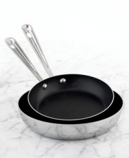 All Clad Stainless Steel French Skillets, 7 and 9 Set of 2 Nonstick