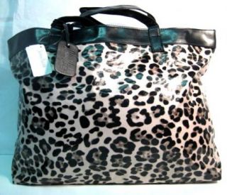  Leopard Print Faux Leather Tote Bag