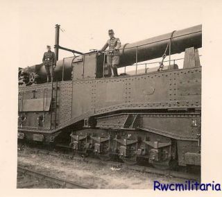 Captured French Heavy Railway Artillery Kanone Marie Louise 3