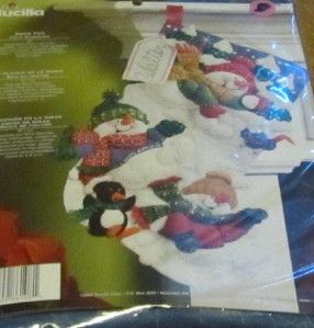 Plaid Bucilla Snow Fun Felt Stocking Kit 18 New in Package 86108 2008