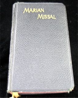 1956 The New Marian Missal Sylvester P Juergens Leather Bound Catholic