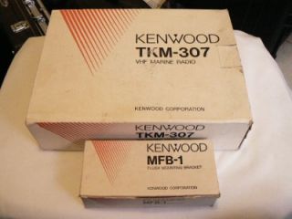 Kenwood TKM 307 VHF Marine Radio w MFB 1 Mounting Bracket Complete