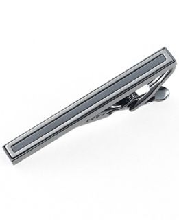 Kenneth Cole Reaction Tie Clip, Polished Hematite and Brushed Nickel