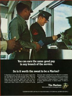 1975 U s Marine Corps Recruiting Ad Uncommon from Baseball Program