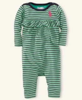 Ralph Lauren Baby Coverall, Baby Girls Rugby Jersey Coverall   Kids