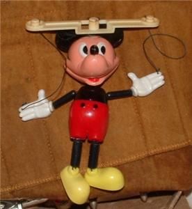Vintage Mickey Mouse String Puppet Marionette Plastic