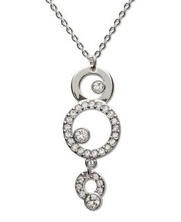 Swarovski Pendant, Circle Crystal Pave Drop   Fashion Jewelry