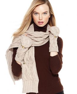 Calvin Klein Scarf, Chunky Cable Knit Scarf with Pockets   Handbags