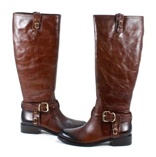 Vince Camuto Kabo Rich Cocoa Leather Riding Boot Shoes 6 5 New