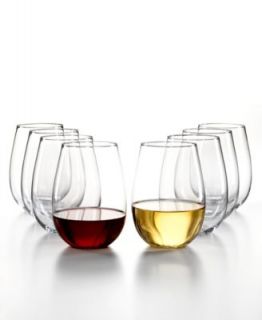 The Cellar Glassware, Set of 4 Basic Stemless Wine Glasses   Glassware