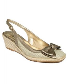 Anne Klein Sport Shoes, Gingery Bow Espadrille Wedges