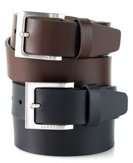 Hugo Boss Belt, 35mm Classic Matt Logo Buckle Dress Belt   Mens Belts