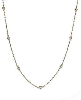 Silver Necklace, 36 Cubic Zirconia Station Necklace (1 1/10 ct. t.w