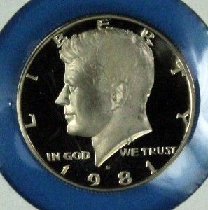 1981 s DCAM Proof Kennedy s Is Clear US Coin 50c Direct Proof Set