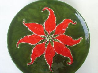 Holland Mold Hester Poinsettias Christmas Deco American Art Pottery