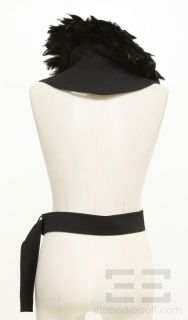 Maria Pinto Black Feathered Collar Accessory