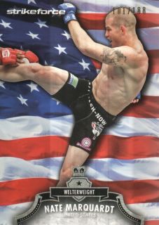 Topps UFC Bloodlines Flag Parallel 118 Nate Marquardt 101 188