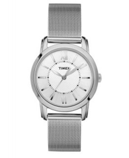 Timex Watch, Womens Sliver Tone Mesh Bracelet T2N680UM   All Watches
