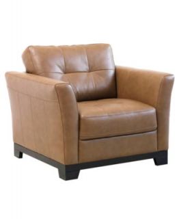 Martino Leather Living Room Chair, 41W x 37D x 35H