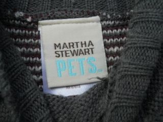 New Martha Stewart Gray Snowflake Dog Sweater Sz M Medium