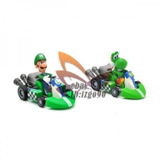 Lot 5 Mario Bros Kart Pull Back Car Figure Toy MS80