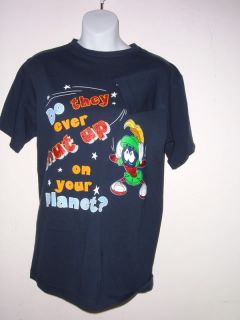 Marvin Martian Shut Up T Shirt Navy Pic s M or L